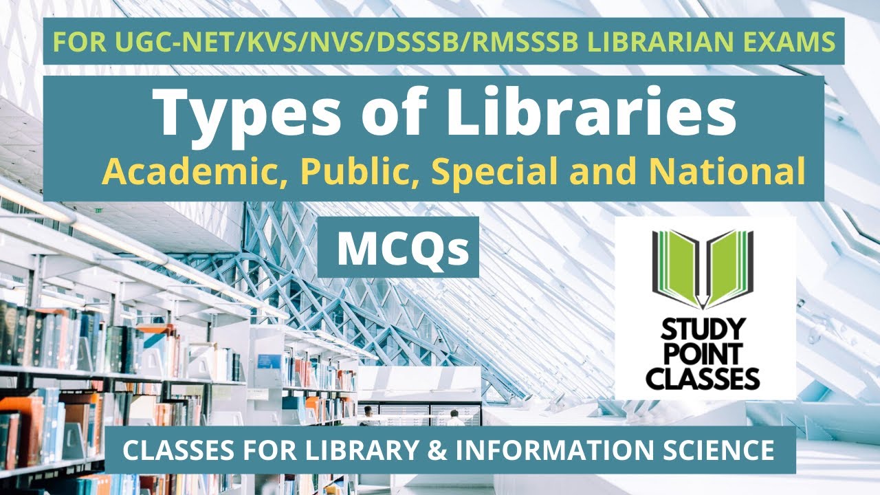 TYPES OF LIBRARIES || MCQs ||STUDY POINT CLASSES||  #studypointclasses #libraryscience #UGCNET