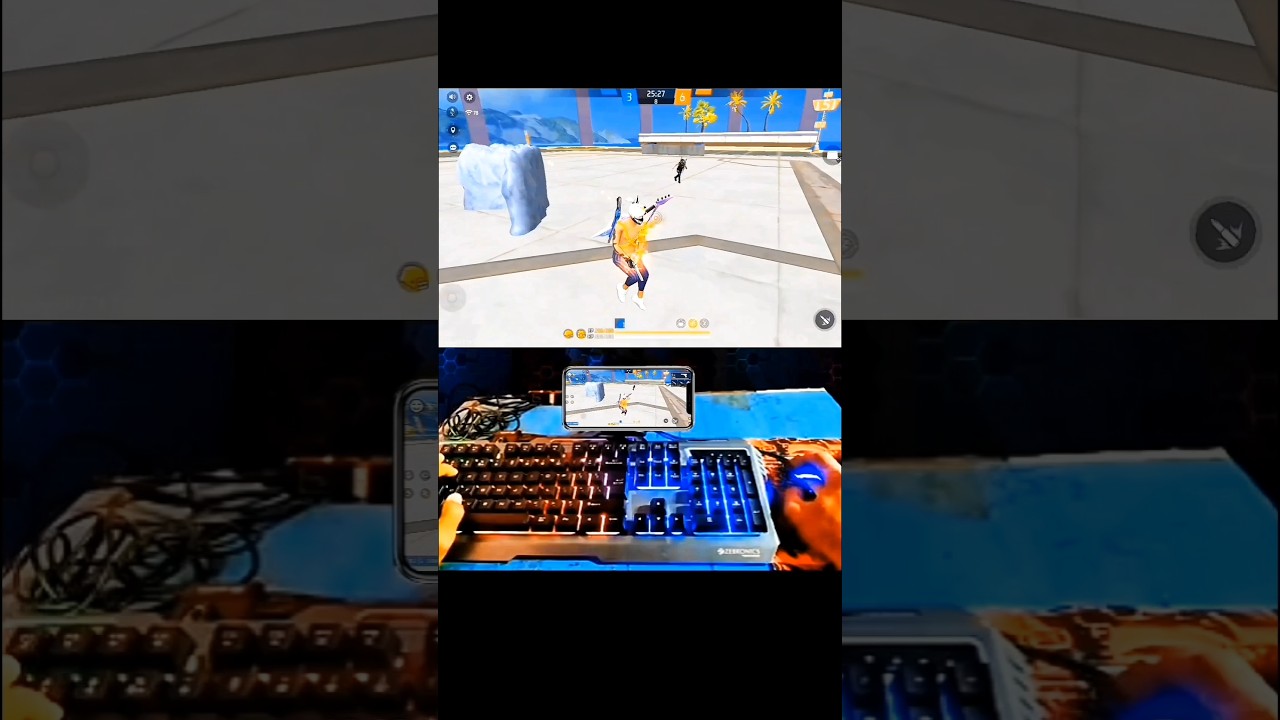 Free Fire Gaming keyboard and mouse🖱️⌨️📲Gameplay in mobile 