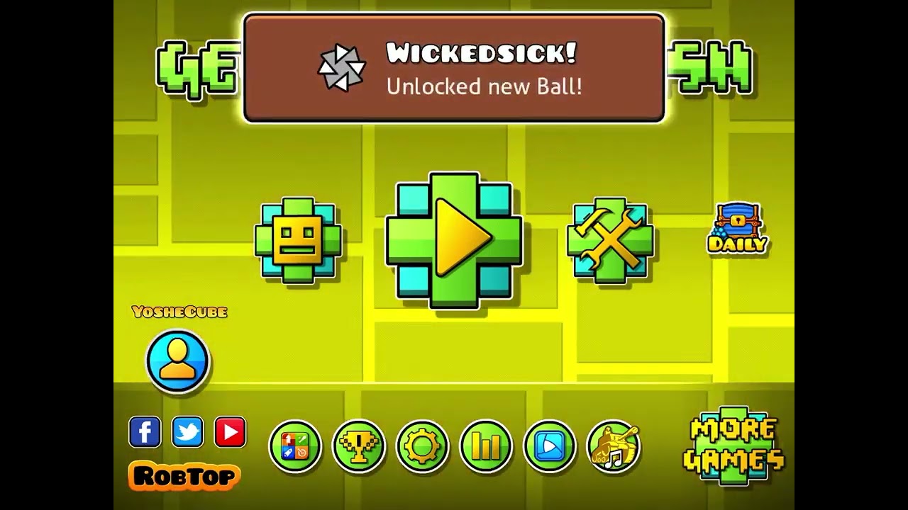 Getting the Wicked Sick achievement (Geometry Dash)