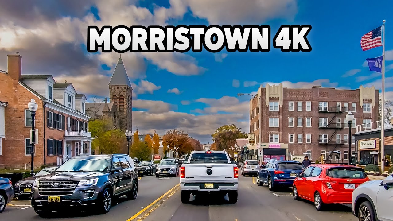 New Jersey 4K🗽Driving Downtown Morristown🗽USA Road trip