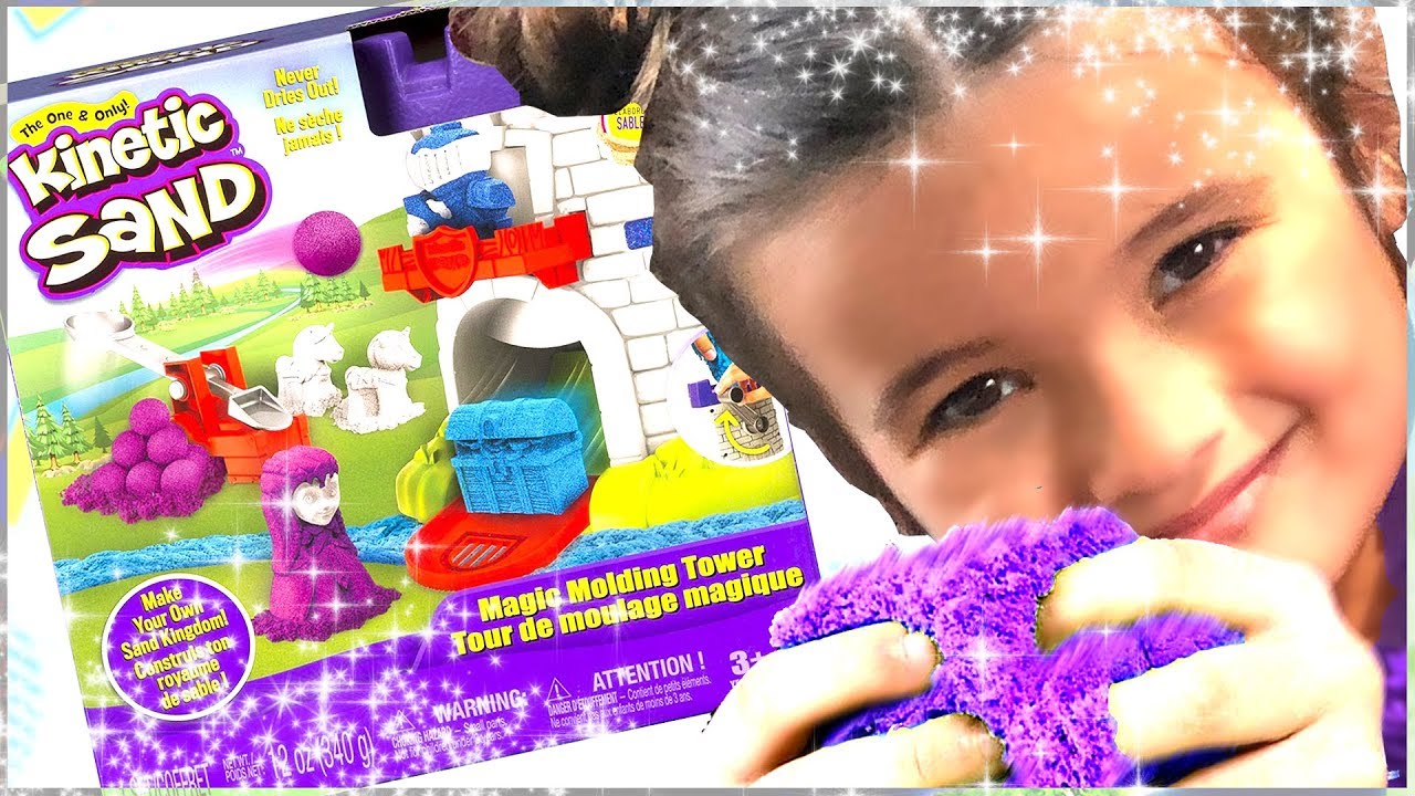 Whimsy unboxes Kinetic Sand Magic Molding Tower!