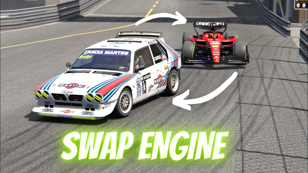 Ferrari F1 2023 vs Lancia Delta S4 - SWAP ENGINE - WHO WILL WIN? Monaco GP