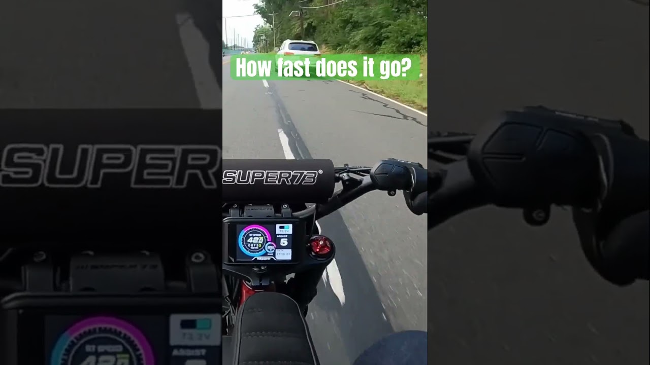 How fast does a 5000W 72v #super73rx with a 51AH battery go? Can it go faster? #ebikes #topspeed