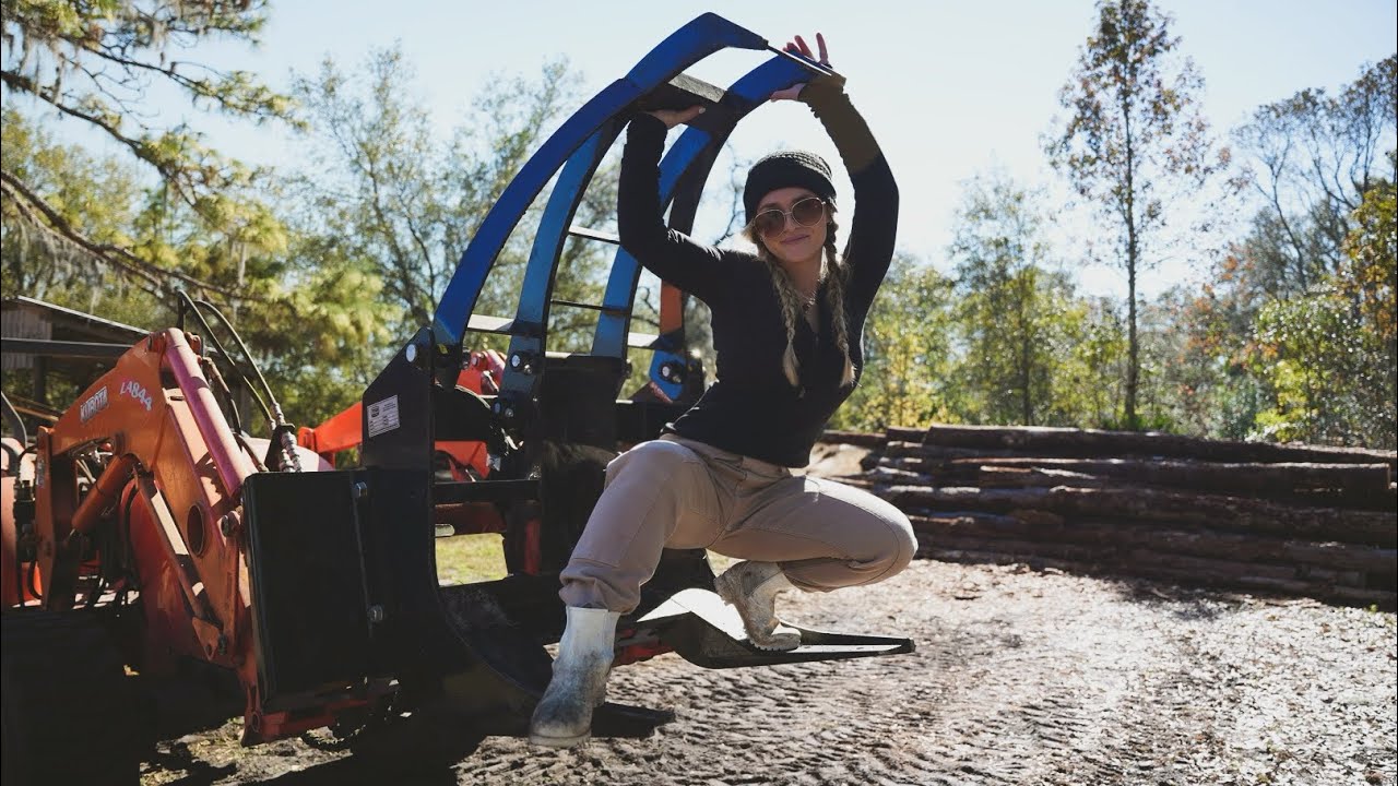 Putting The Titan Attachments Log Grapple To Work On Some Pine Logs