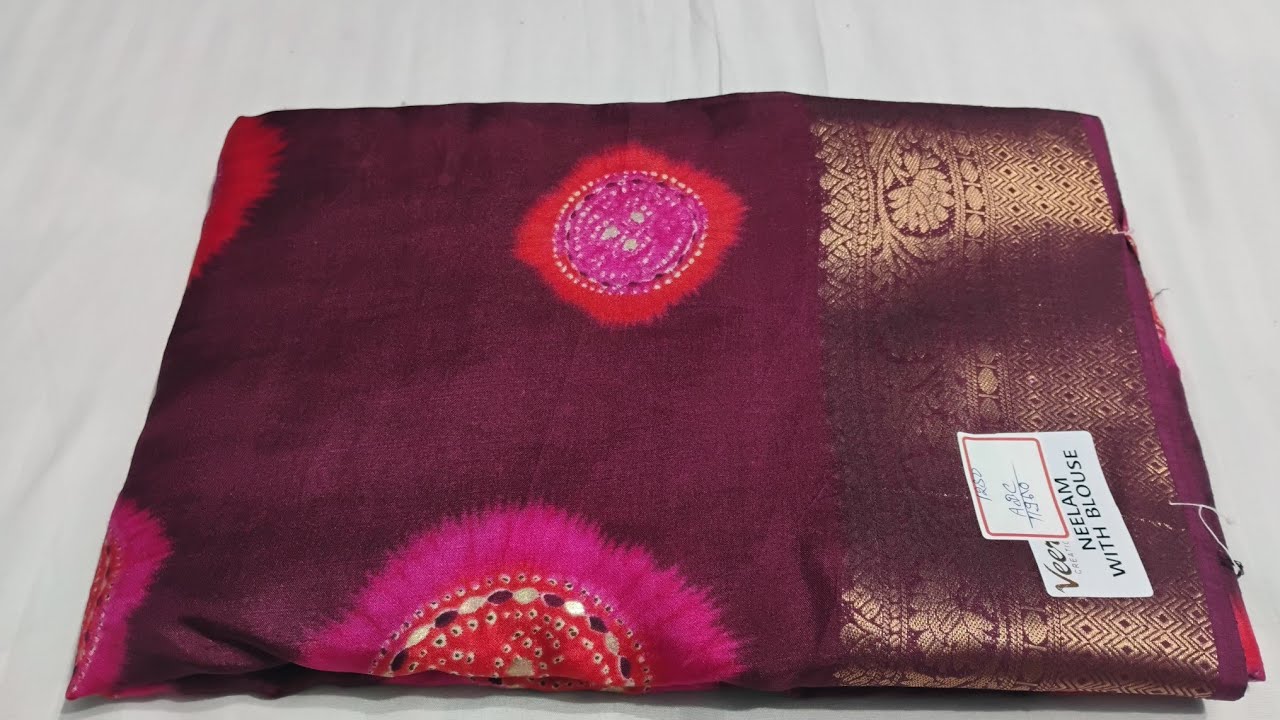 Latest Jaipuri Print Saree 💥👍Bandejh Chunri Saree!