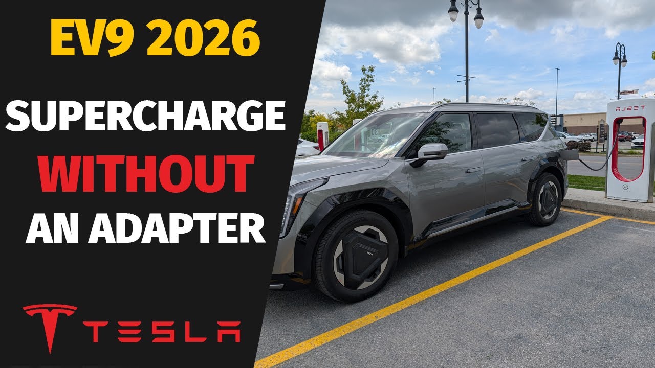 Charging EV9 at Tesla Supercharger WITHOUT an adapter - 2026 KIA EV9 Land Plus AWD