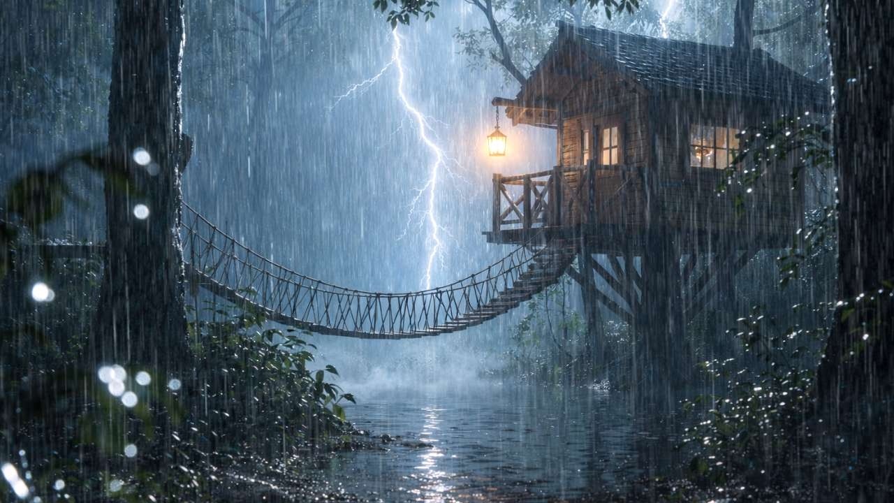 🔴 Heavy Rain & Thunder Sounds LIVE 24/7 ⛈️ Deep Sleep & Focus