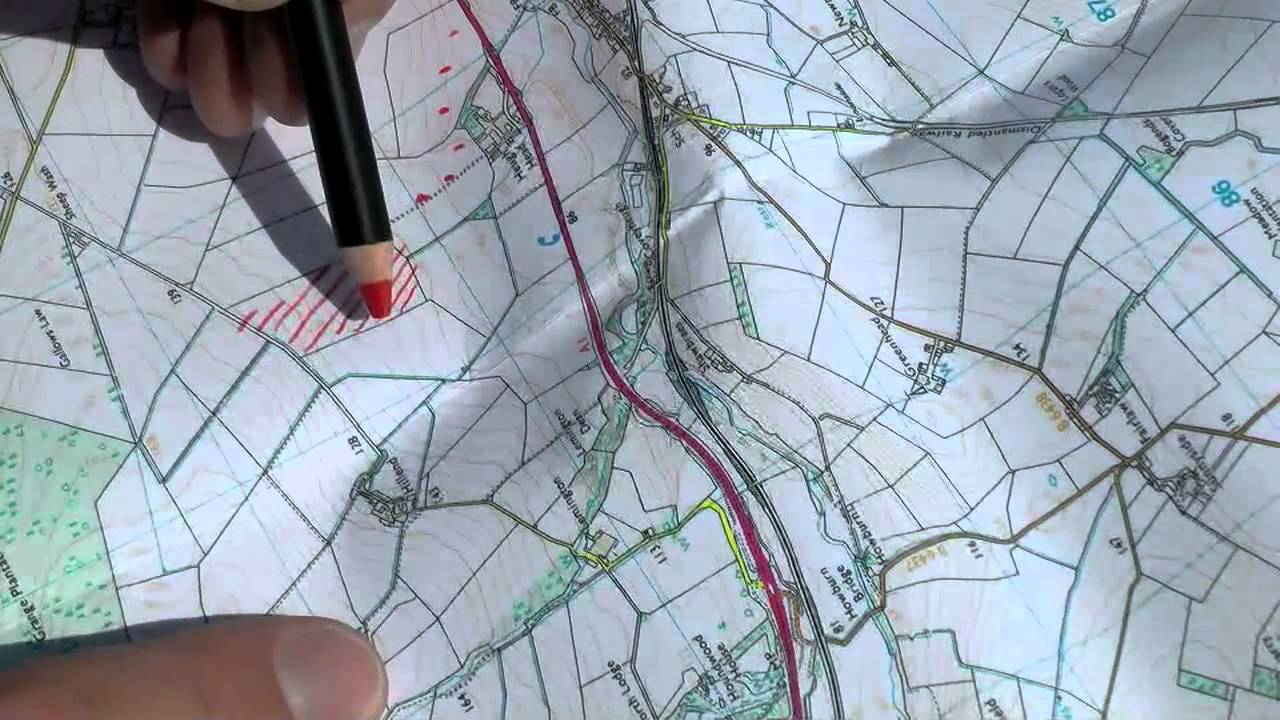 Marking up maps using Chinagraph (grease) pencils and Marker Pens