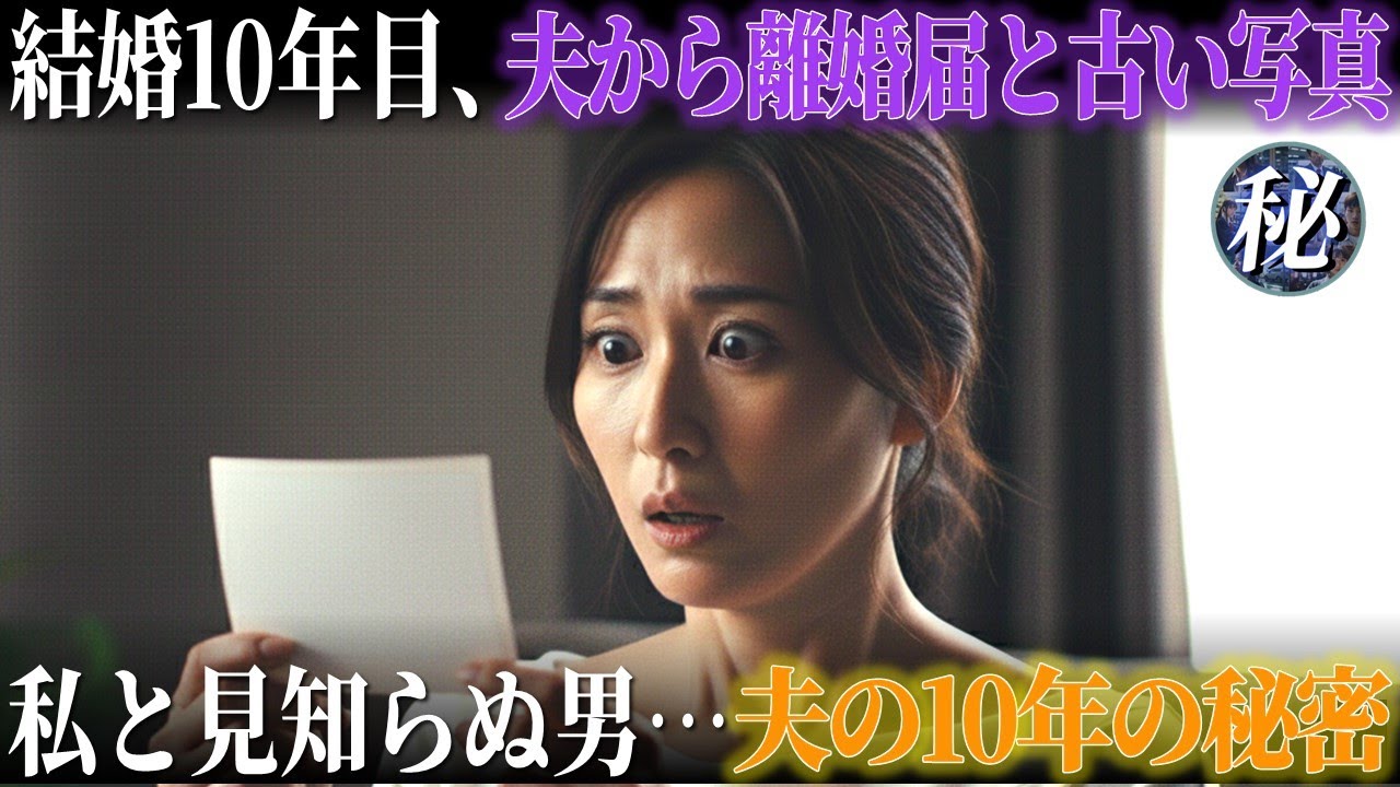結婚10年目、夫から離婚届と古い写真。私と見知らぬ男…夫の10年の秘密とは？