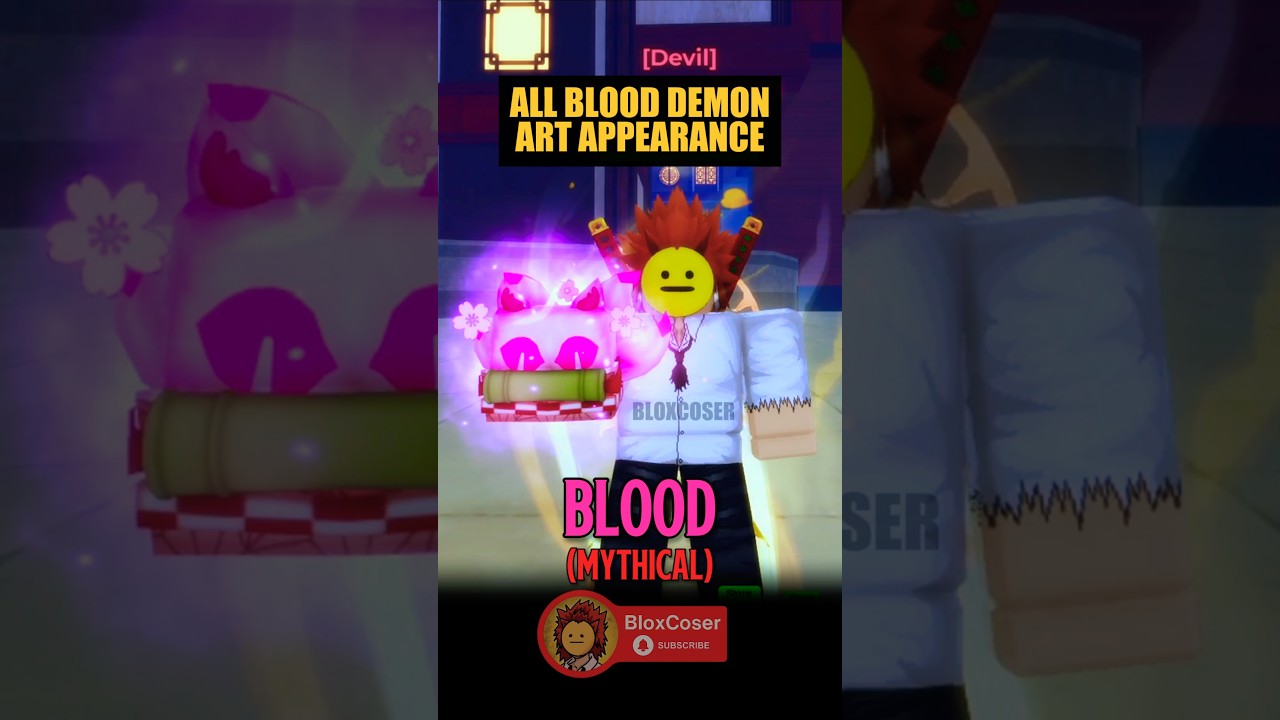 ALL Blood Demon Art Appearance in Demon Blade Roblox  #roblox #demonblade