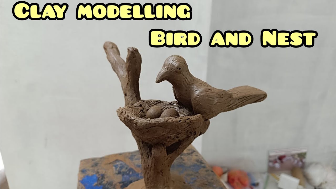 Clay modelling, Bird and nest, for LP students