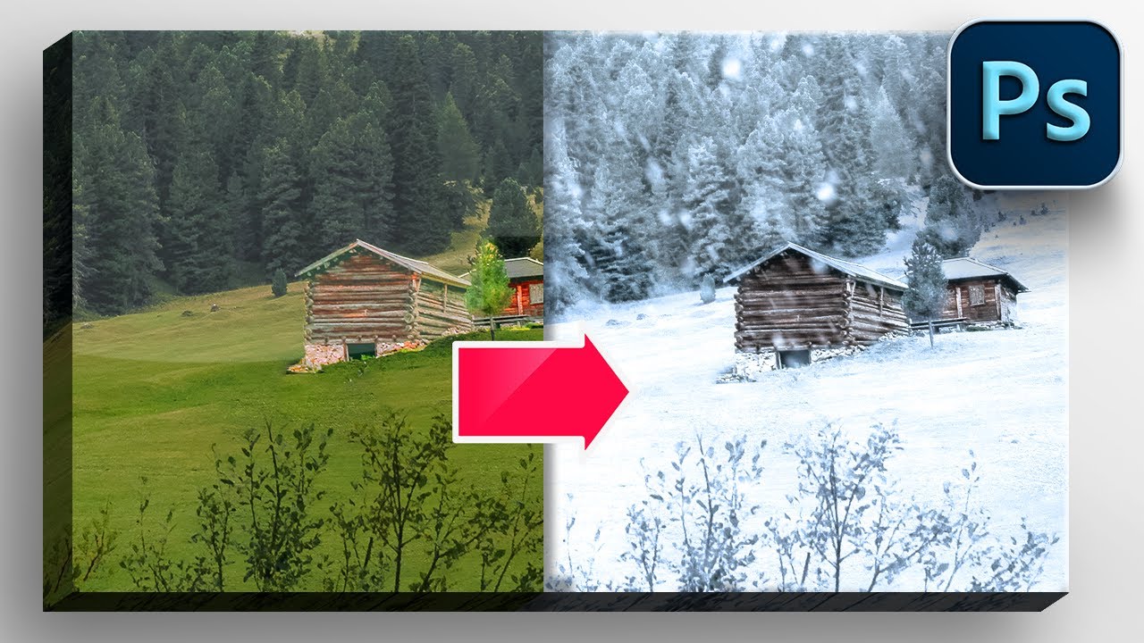 Cómo HACER NIEVE en Photoshop en cualquier Photoshop