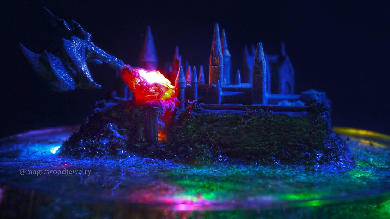 DIY! Miniature Hogwarts Castle Diorama / Epoxy resin / 3d Printing / Polymer Clay