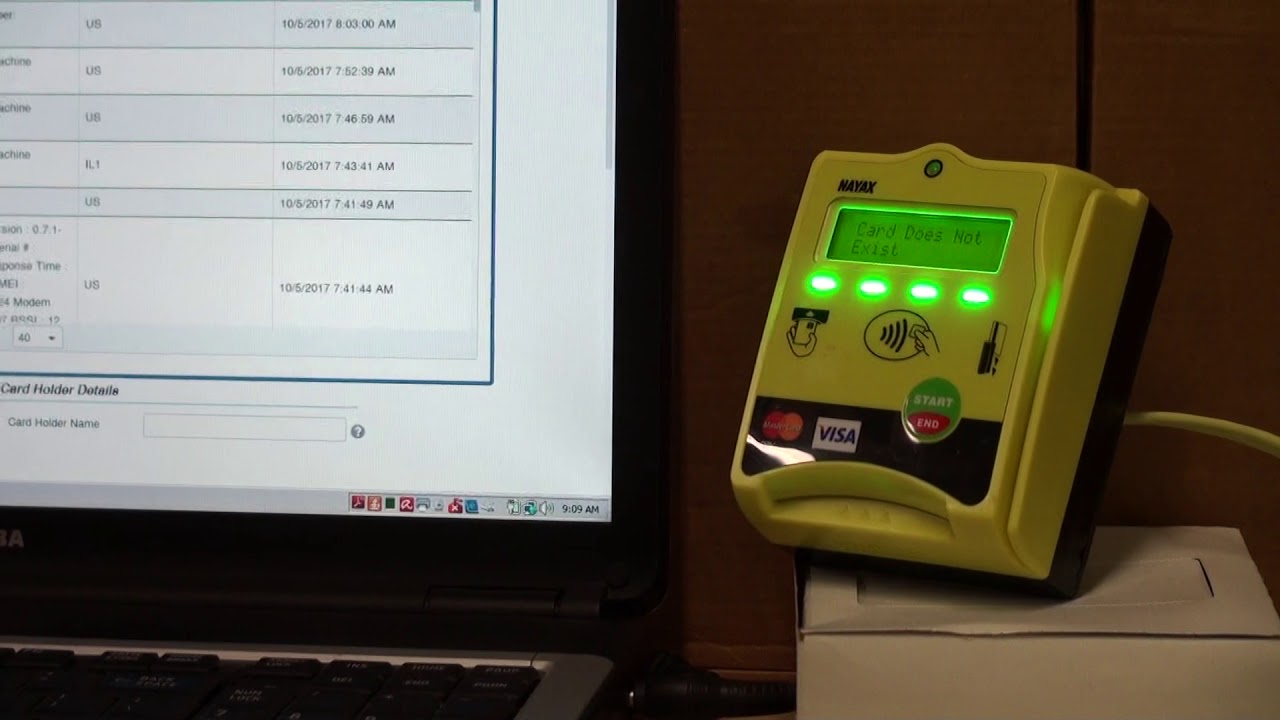 Credit Card Terminal Nayax ValuCard 13.56mhz Rfid Registration