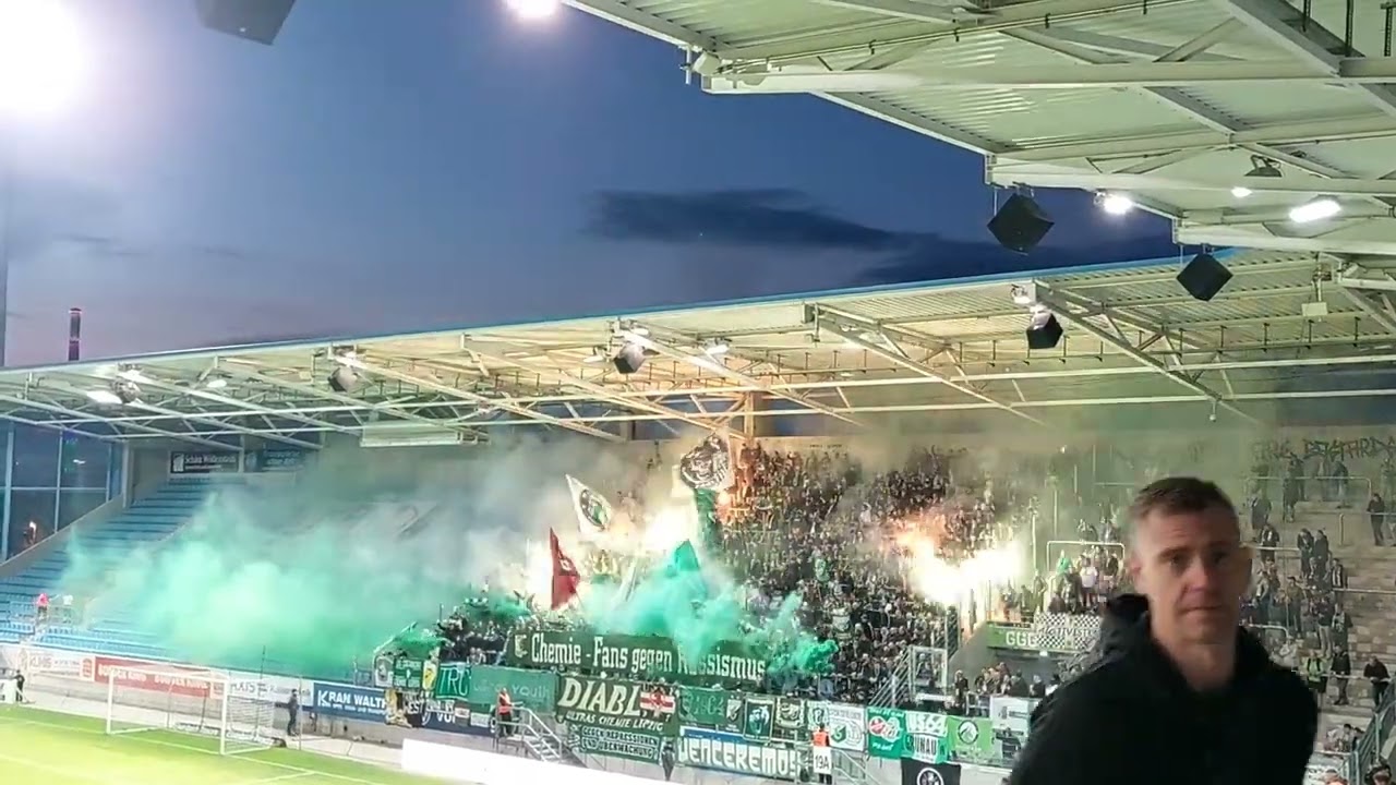 10.9.2024 Chemnitzer FC-Chemie Leipzig 0-1 (Regionalliga Nordost,Choreo,Support,Pyro)