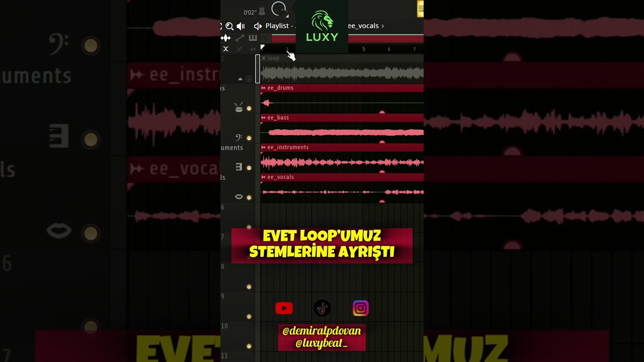 SAMPLE VEYA LOOP’U PARÇALARINA AYIR! 