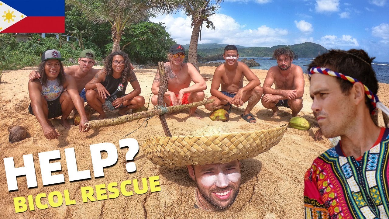 FIGHTER BOYS RESPECT FILIPINO LOCALS - Dangerous Philippines Surf Beach Rescue... HELP!?