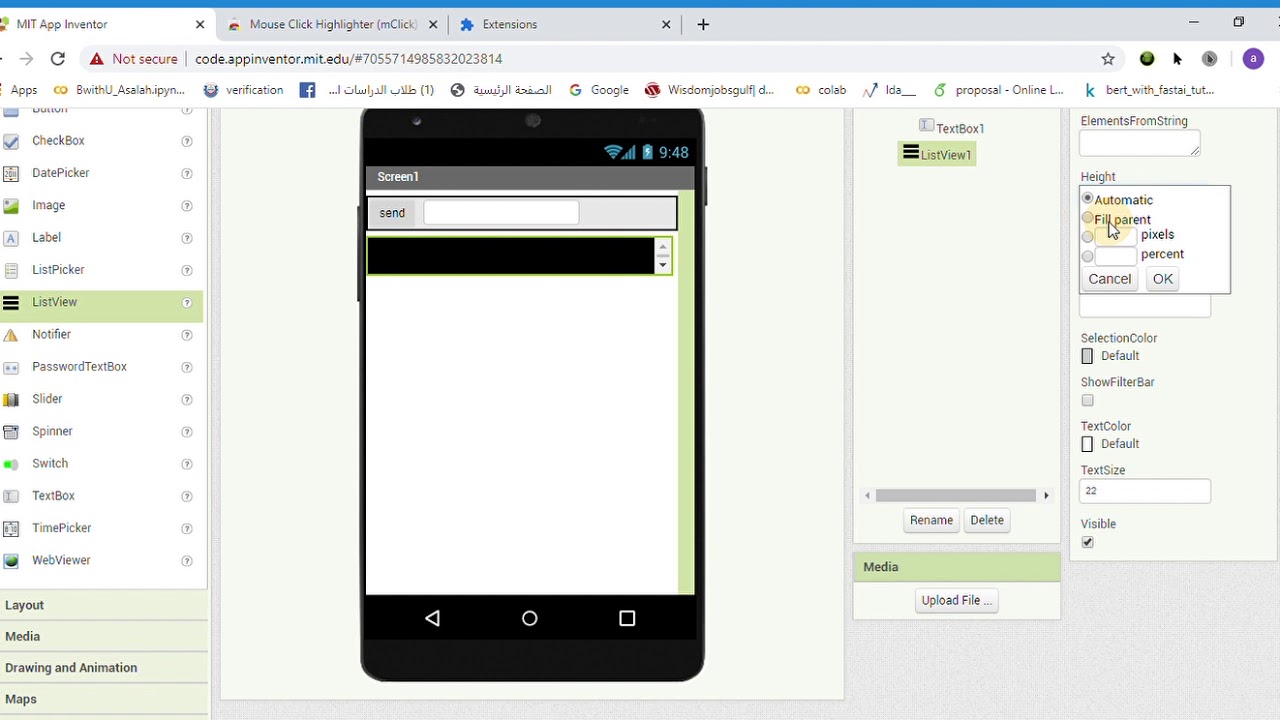 Use Listview in Mit App Inventor