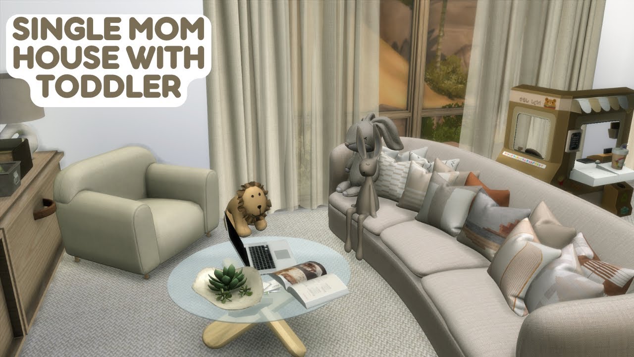 SINGLE MOM HOUSE WITH TODDLER | THE SIMS 4 | SPEED BUILD | DL + CC