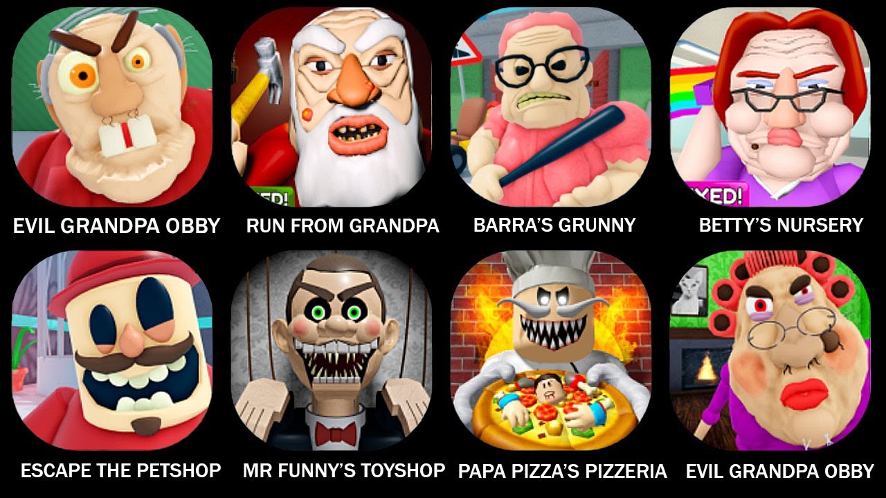 ROBLOX: ESCAPE EVIL GRANDPA OBBY, RUN FROM GRANDPA, BARRA&rsquo;S GRANNY HOUSE, BETTY'S NURSERY #roblox