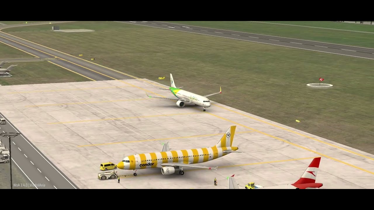 Innsbruck, Landing, taxiing, takeoff.  Boeing, Airbus, Embraer, BAe, MD, view from the control tower