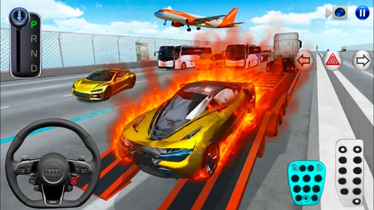 3D Driving Class – My Supercar Caught FIRE on the Highway 😱🔥 | Realistic Driving Simulator