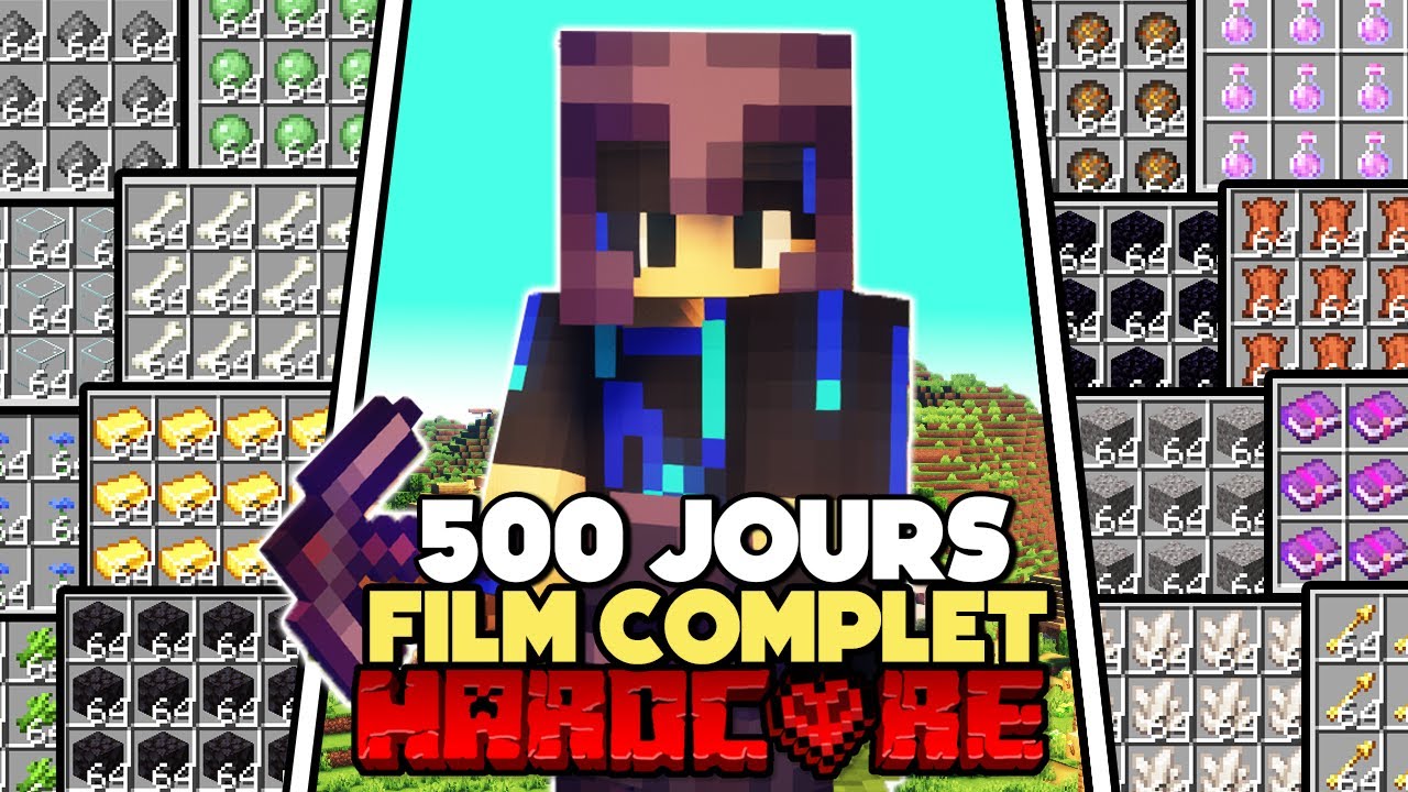 Survivre 500 Jours sur Minecraft Hardcore ! [FILM COMPLET]