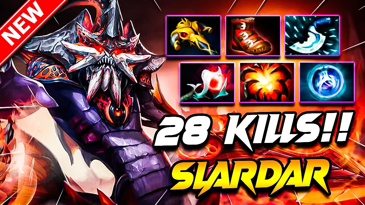 28 Kills SLARDAR DOTA 2 Gameplay | Dota 2 SLARDAR Gameplay | Slardar Carry Build Pro Gameplay 7.40