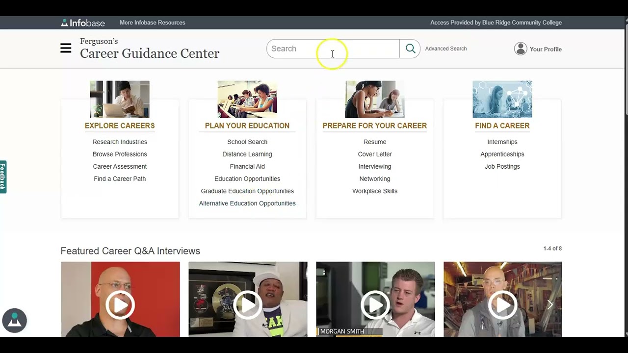 Ferguson's Career Guidance Center Tutorial