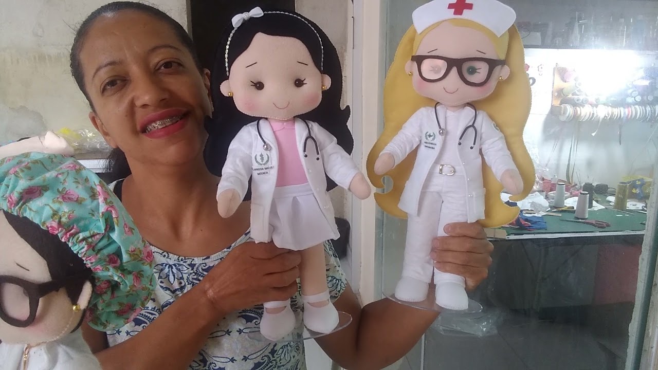 Como fazer Boneca Personalizada Médica Enfermeira❤️ Opções de confecção