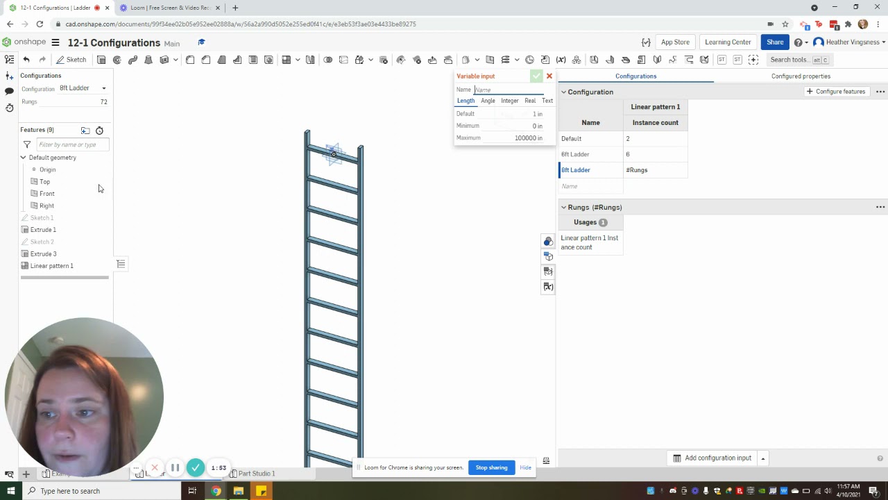 OnShape 12-3 Variable Configurations