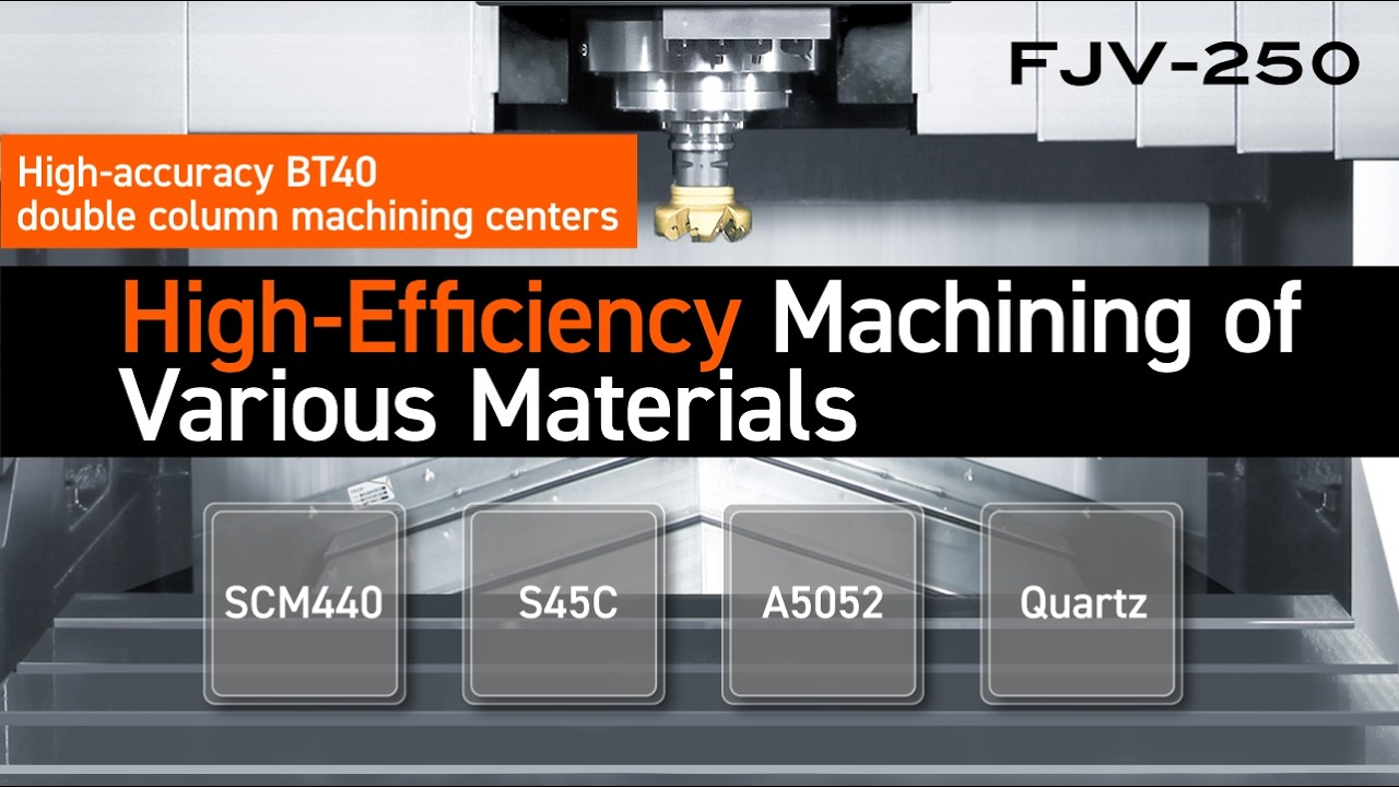 High-accuracy BT40 double column machining centers FJV-250