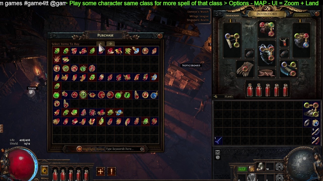 Path of Exile 1 & 2: How to Buy Spell Gem - Active and Support Spell Gem