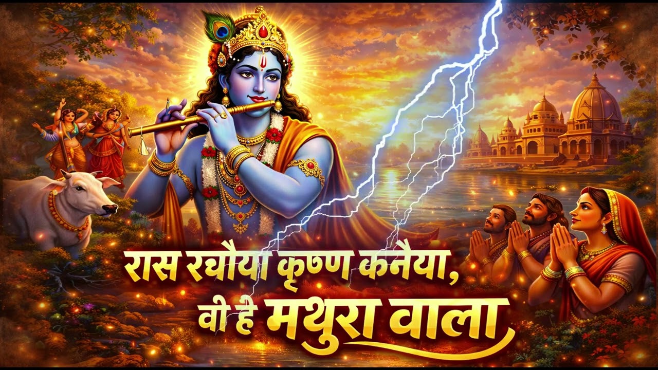 रास रचैया कृष्ण कन्हैया, वो है मथुरा वाला, #krishnabhajan #bhaktisong #bhakti