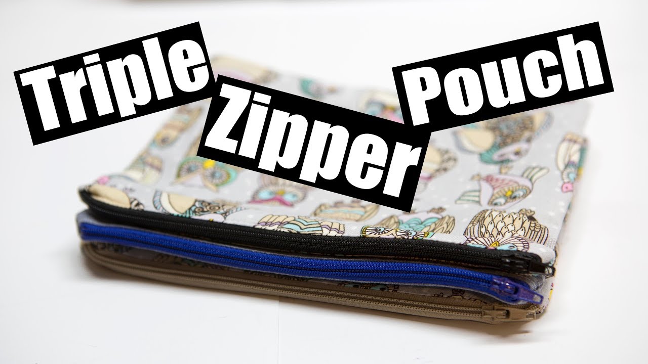 Triple Zipper Accordian Pouch
