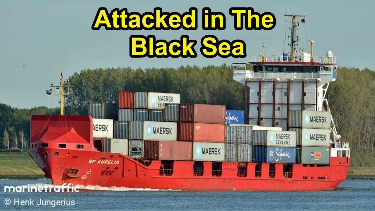 Container Feeder Damaged in Drone Attack in the Black Sea.