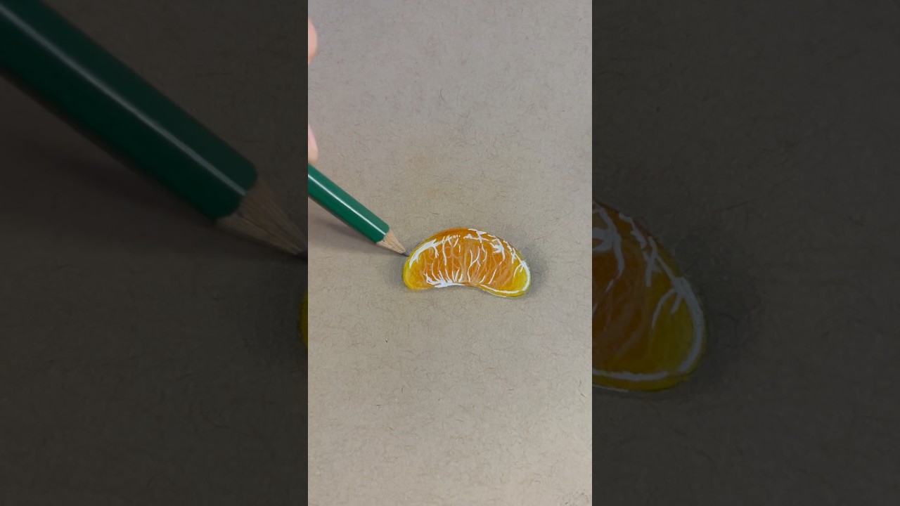 REAL OR FAKE ORANGE? 🍊 #orange #orangeart #art #realisticfruit
