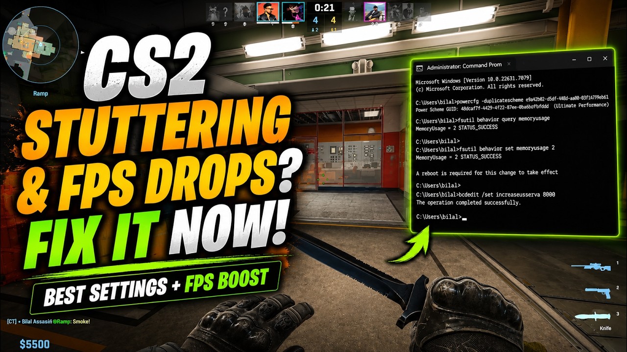 CS2 Stuttering & FPS Drops? Fix It NOW! (Best Settings + FPS Boost Guide)