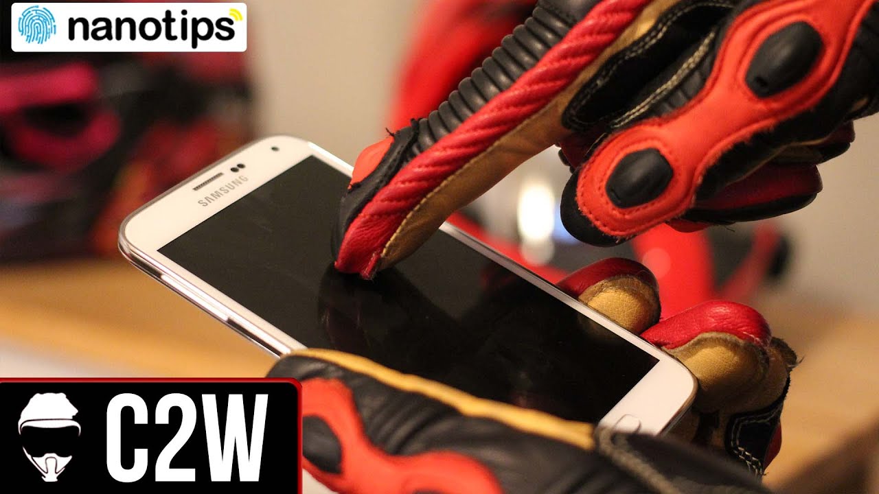 Use a cell phone with motorcycle gloves!! - Nanotips product demo
