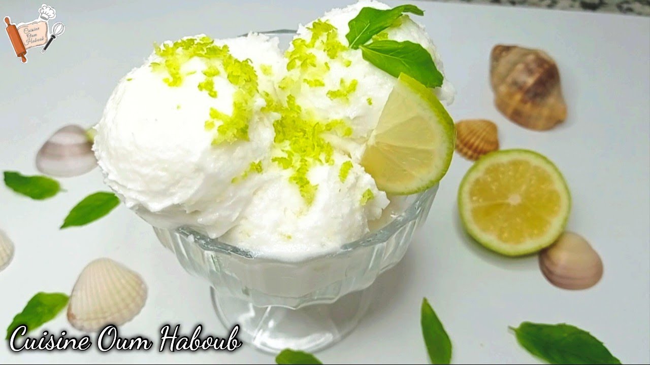 مثلجات / قلاص القارص أو الليمون 🍋 بدون كريمة سائلة و بدون نستلي بنين و منعش بكمية وفيرة glace citron