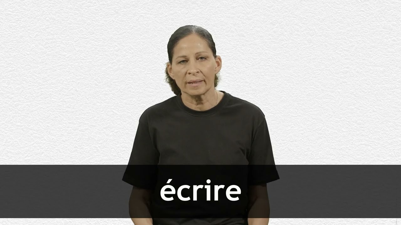 How to pronounce &Eacute;CRIRE in French