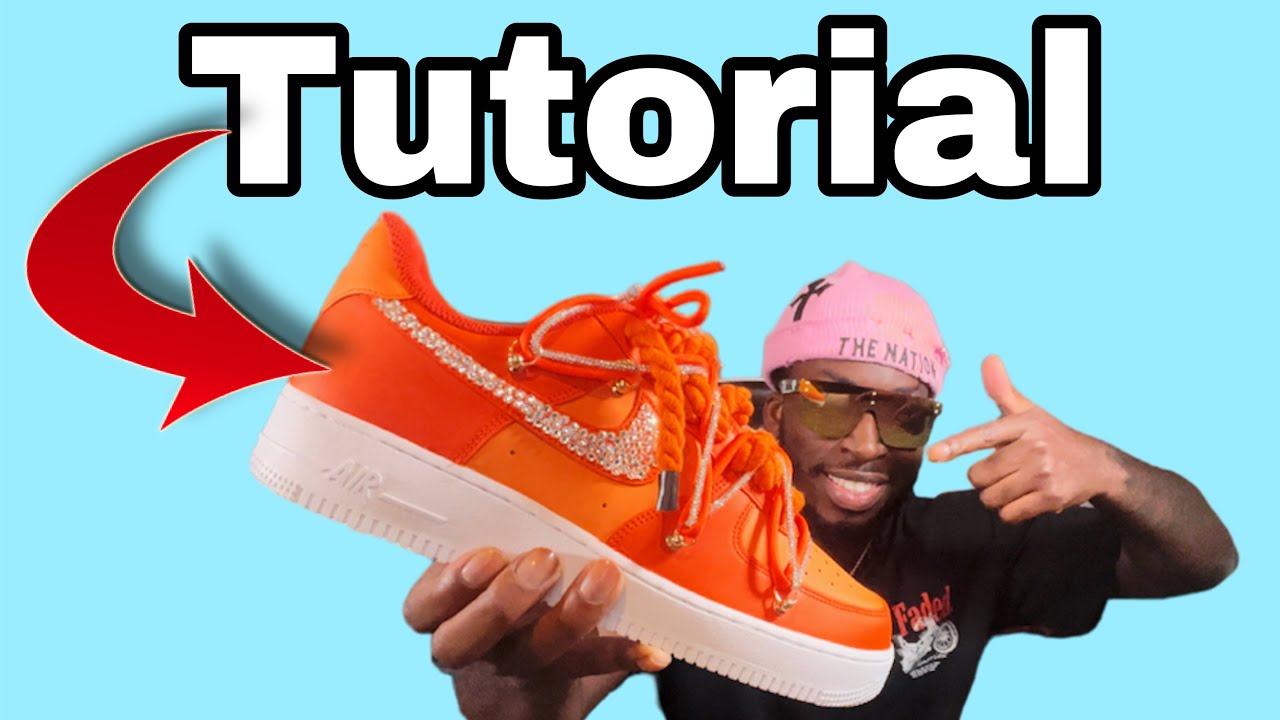Custom Air force 1's Tutorial With Rope Laces  |Satisfying | Sticky Nation ( Step by Step Tutorial )