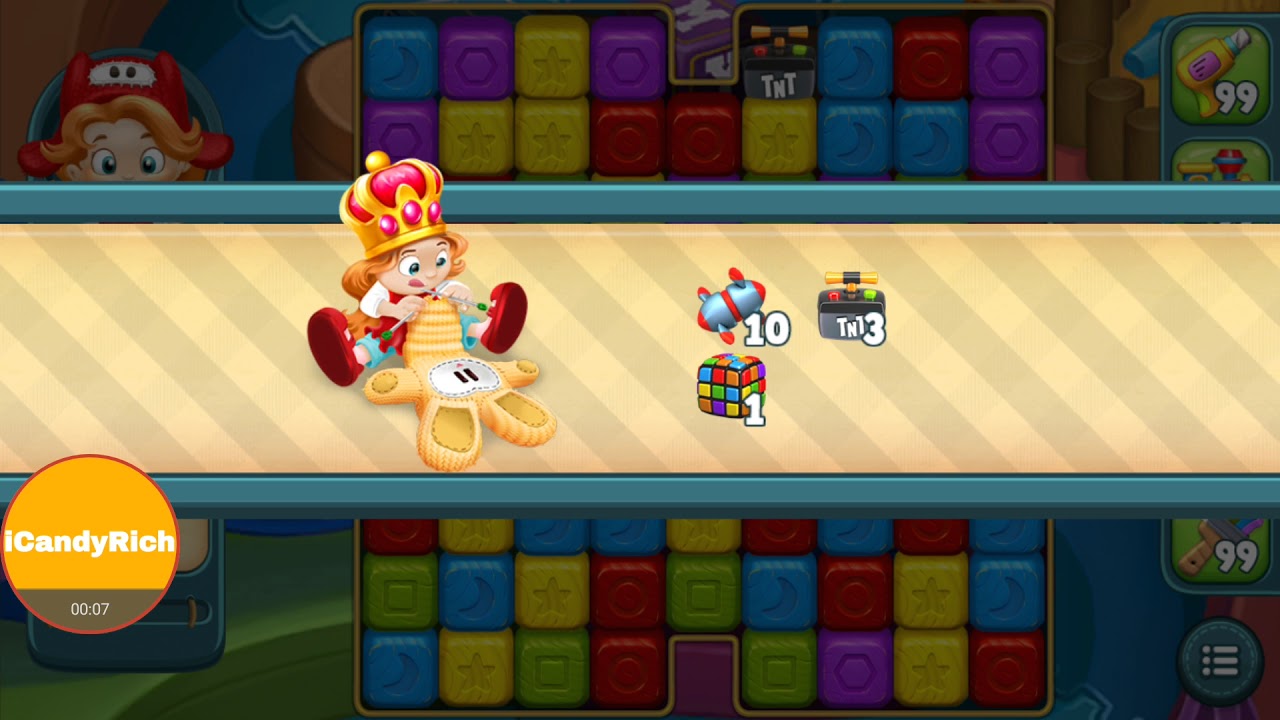 Toy Blast 201 Directions Explosions Multi colored Cube Puzzle Boosters
