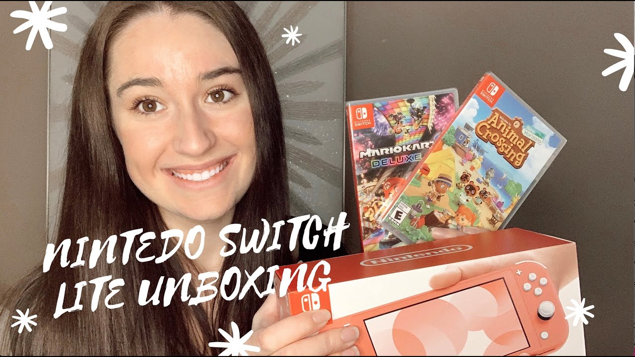 NINTENDO SWITCH LITE UNBOXING + SETUP| PLAY ANIMAL CROSSING WITH ME!
