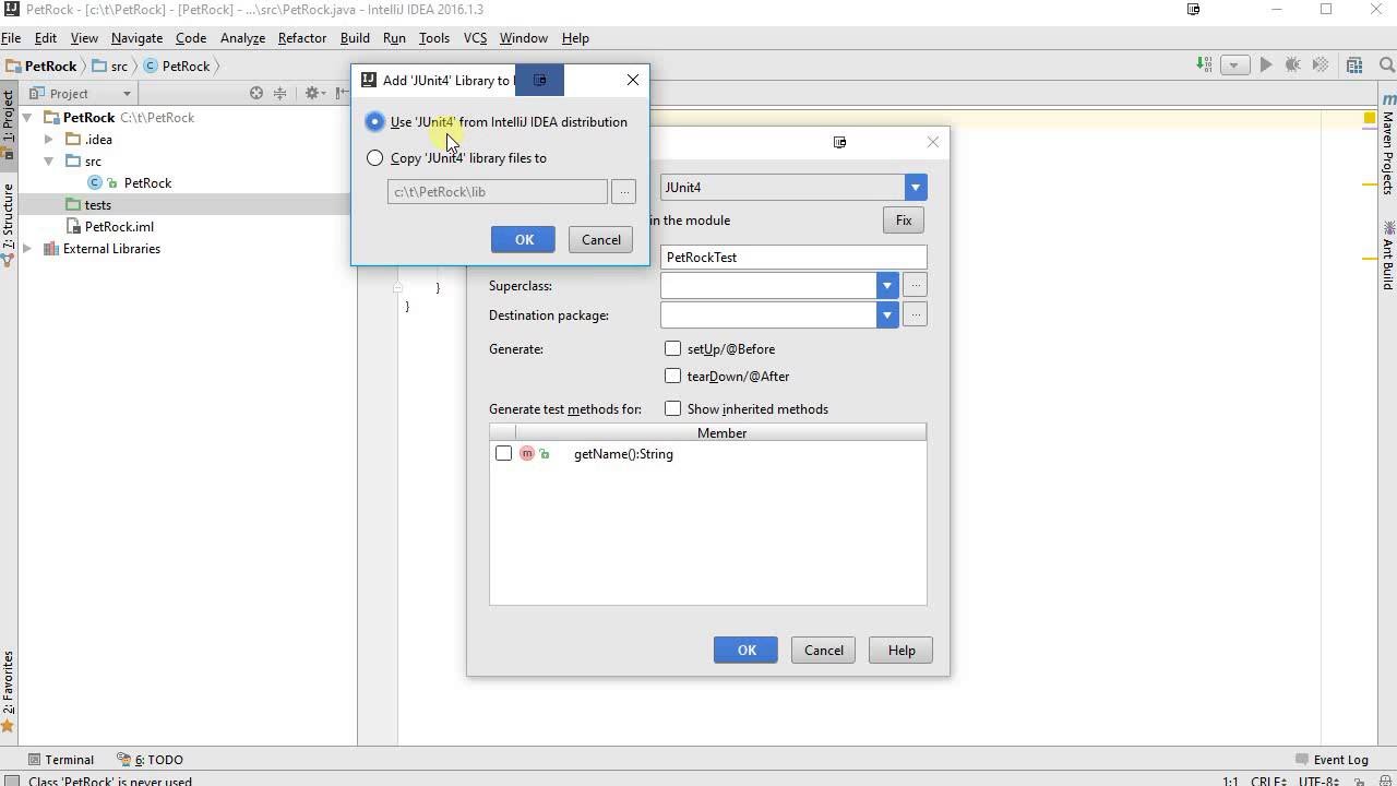 JUnit 4 with IntelliJ: A quick introduction