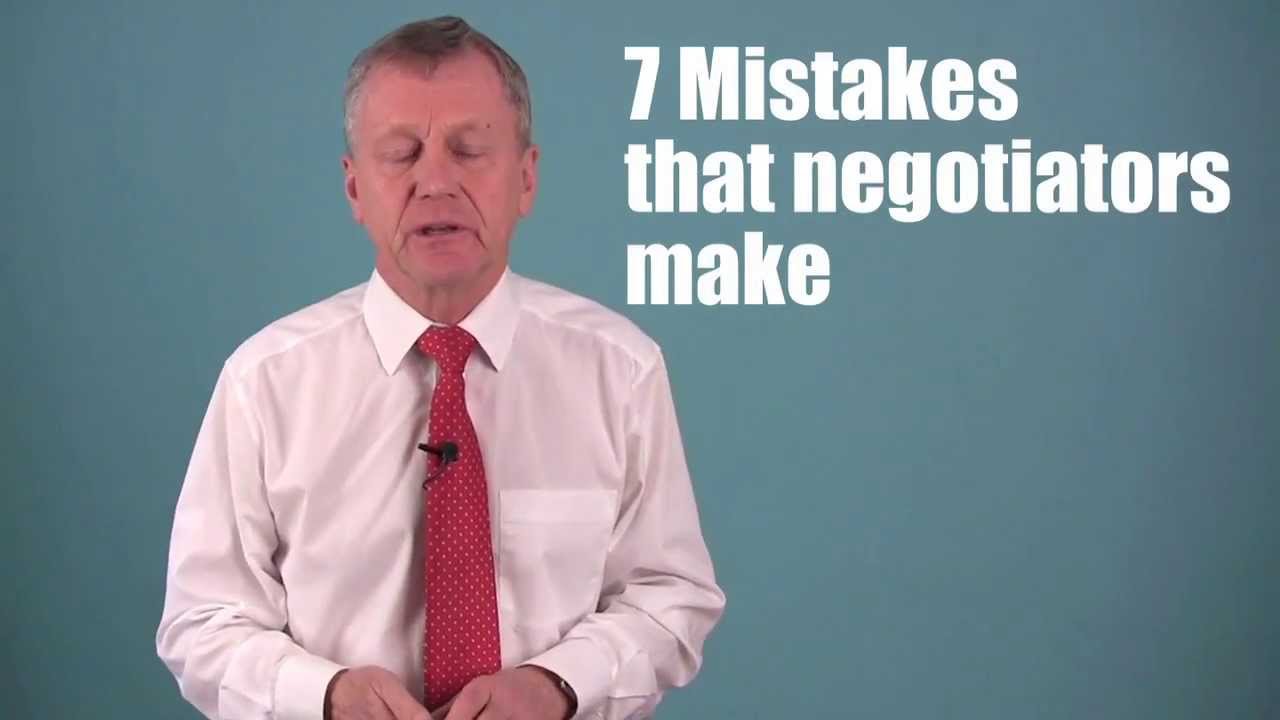 The 7 mistakes people make when they negotiate