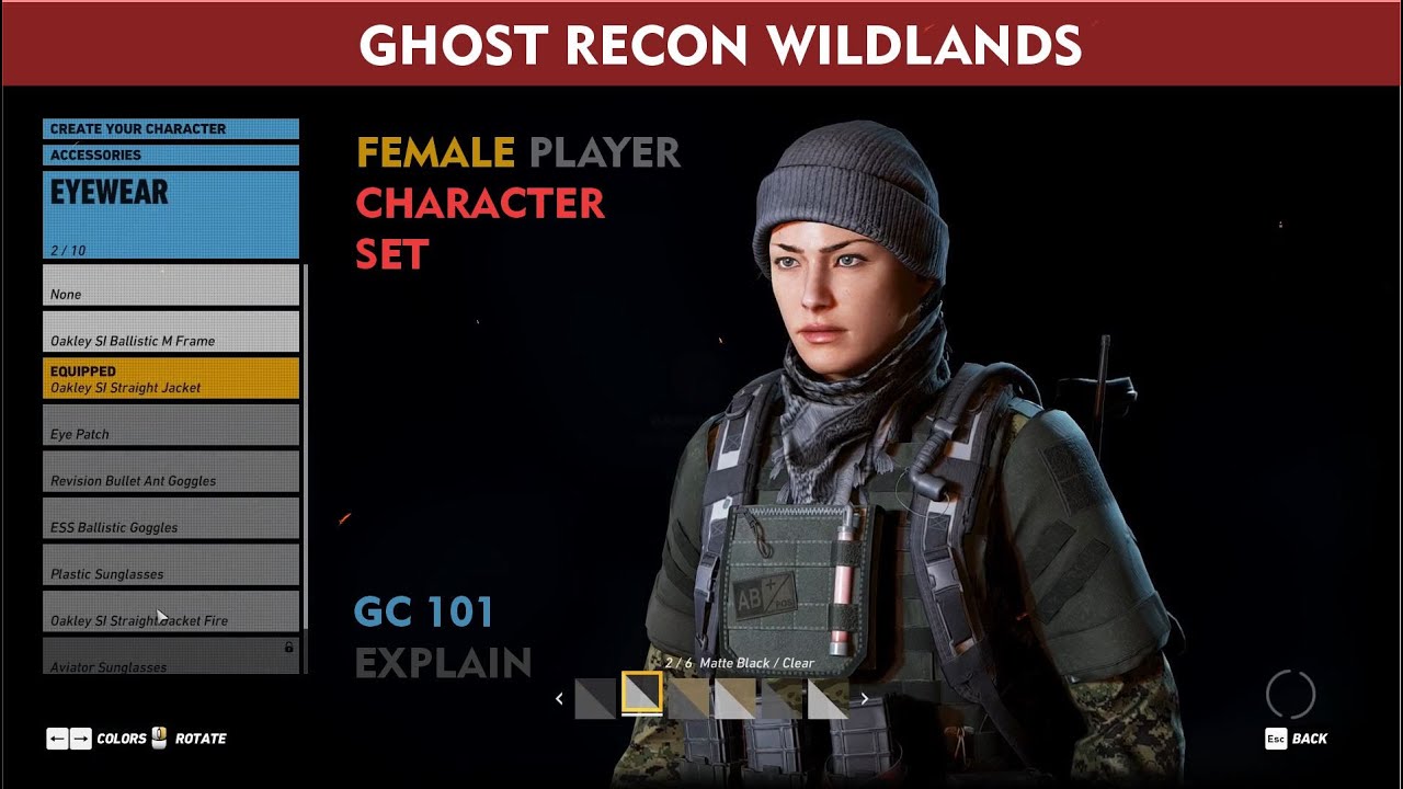 Ghost Recon WildLands Female Character Set GC101 Gameplay 2025