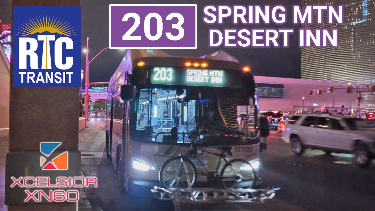 Las Vegas RTC New Flyer XN60 17706 Bus Ride