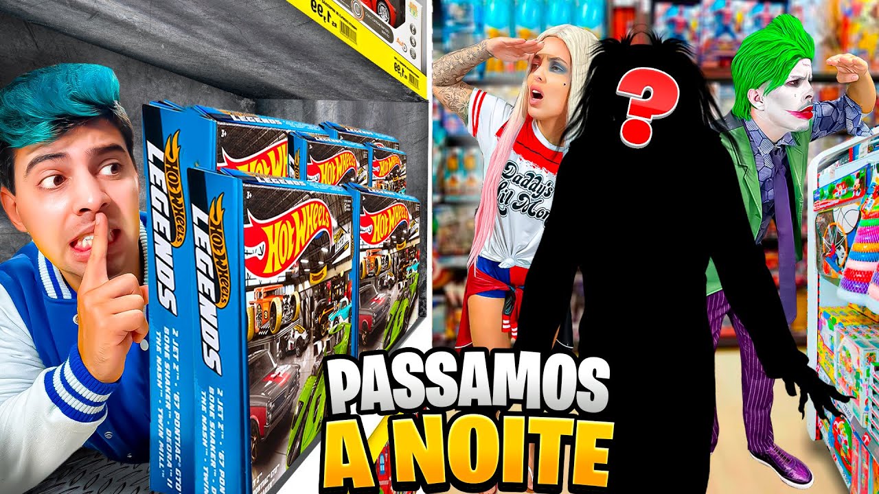 CONSTRUÍMOS QUARTOS SECRETOS E PASSAMOS A NOITE EM UMA LOJA DE BRINQUEDOS!! EMOCIONANTE!!