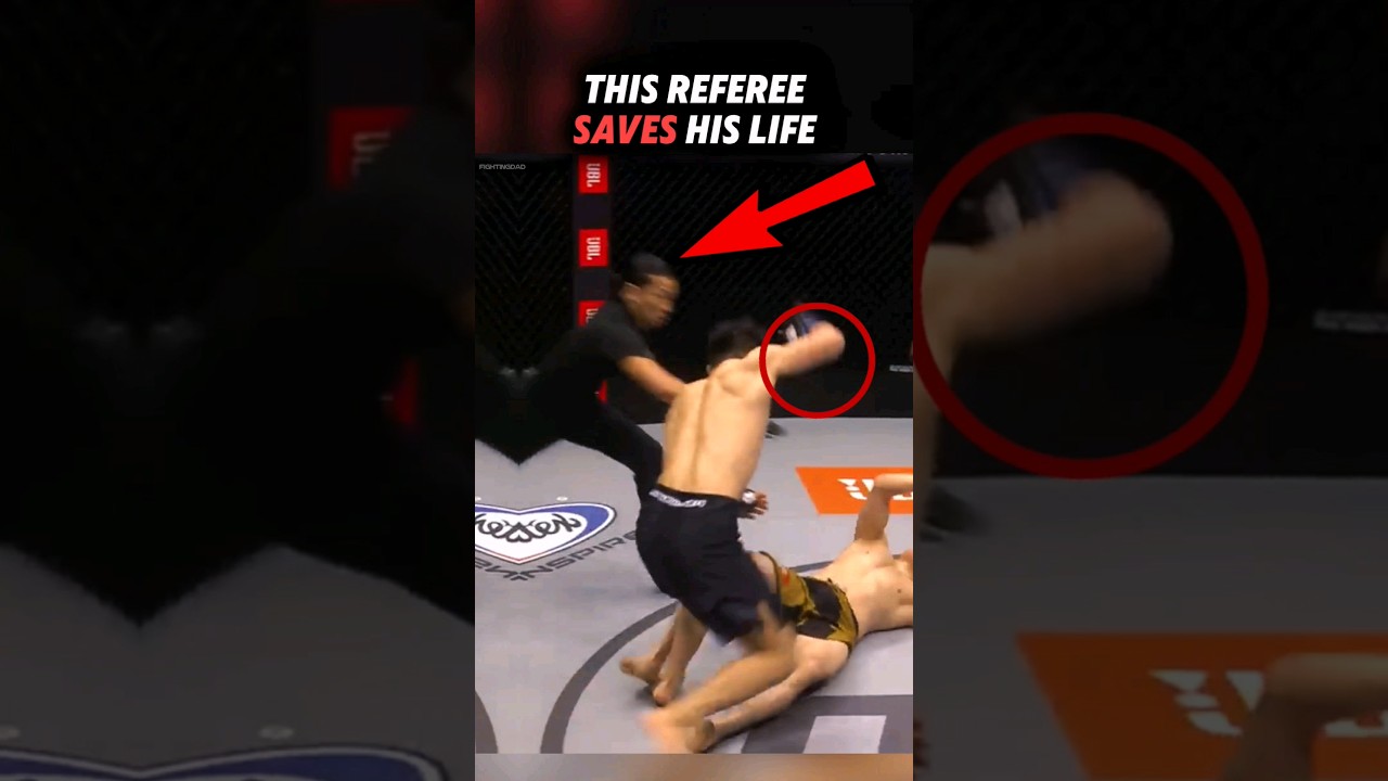 CRAZY MOMENT - Referee Saves Fighters Life 🔥